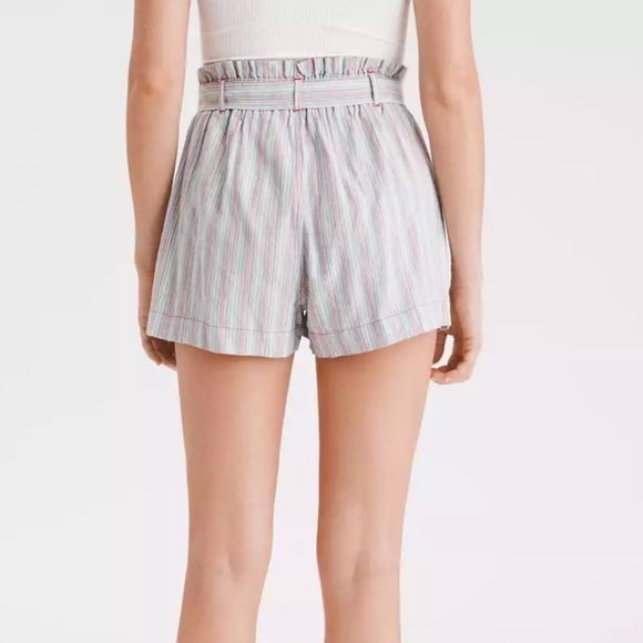 AE High-Waisted Paperbag Soft Short Green Stripe - Picture 13 of 13